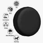 Tire Wheel Cover Pvc Thickening Leather Spare 15inch Against Sun   Rain Black Us