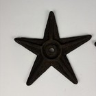 Set Of 2 Antique Cast Iron Star Trivets 8 5    Primitive Farmhouse Decor