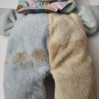 Vintage Eden Pastel Terry Cloth Teddy Bear Clown Collar Plush 12    Colorblock