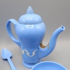 Vintage Irwin Child s Light Blue Plastic Dishes Tea Set