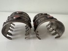 Set Of Two Vintage Afghanistan Tribal  Silver Red Stone Cuffs Bracelets