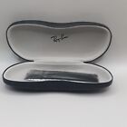 Authentic Ray-ban Sunglasses Leather Case Only Black Genuine Oem Holder Hard New