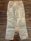 Vintage 80s Dickies Cargo Workwear Pants Double Pleated Talon Zipper Green 34x32