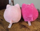 Lot Of 2 Tasty Peach Aurora Strawberry Meowchi Pink Cat Plush