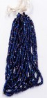 1 Partial Mini Hank Vintage Antique Czech Glass Seed Beads Dark Blue Ab Iris 9 0