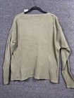 Carhartt Relaxed Fit Waffle Knit Shirt Womens Size L Olive Green Long Sleeve 