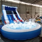 Commercial Grade 24ft Tsunami Inflatable Marble Water Slide 100  Pvc Large Pool