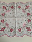 Charming New Pink Floral Tulips   Daisies Handkerchief - Luray Hankie 