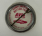 Metal Pinback Button Pin -vintage 1960s  - Avis - We Try Harder 