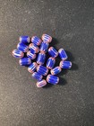 20 Mini Chevron Glass Beads  b1237 - Indian - Rare Trade 5mm