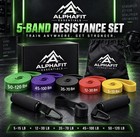Heavy Duty Resistance Bands Set 5 Loop For Gym Exercise Pull Up Fitness Workout