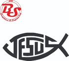 6  Jesus Fish Religious Decal Christian Religion Christ God Church Sunday Nobs