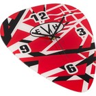 Evh Eddie Van Halen Pick Shape Clock - Red white black Stripes