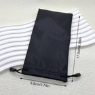 5pcs Pouches Microfiber Eyeglass Bag Black Drawstring Closure Multi-use Pouches