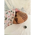 Large Handwoven Basket With Geometric Pattern     Tribal-inspired Decor