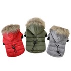 Warm Padded Dog Coat Jacket Small Clothes Puppy Cat Chihuahua Pet Winter Hoodie
