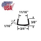 Outwater Industries   3 4 Inch   75    Cabinet Door Protector Edge Guard In