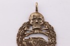 Pendant War Period Skull Bones Ww2 Wwii Silver Stamp 800 Army Artifact Military