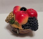 Vintage Germany Celluloid Figural Tape Measure Fruit In Basket  free Ship 