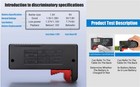 Digital Lcd Battery Tester Universal Checker Volt Analyzer For Aa Aaa C D 9v Cel