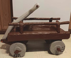 Vintage 1960s Amf The Flintstones Pull Cart Wagon Removable Rails Tv Cartoon