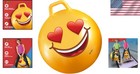 Inflatable Hopper Ball For Teens - 22  55cm Fun Balance Toy In Emoji Style