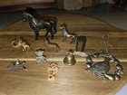 Vintage Antique Metal Trinkets And  Animals Lot