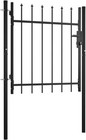 Vidaxl Steel Door Fence Gate With Spear Top rust-resistant easy Installation Wit