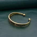 14k Yellow Gold Over Dainty Boho Cuff Bangle Bracelet For Men In Adjustable Size