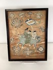 Vintage Chinese Embroidered Silk Textile Art Framed Handwoven Oriental 