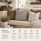 Decorative Cotton Linen Pillow Cover 20x20  Outoor indoor Use  Set Of 1  Taupe