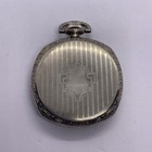 Elgin 1921 Art Deco Pillow Shape White Gold Filled 12s Pocket Watch Runs
