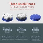 Facial Cleansing Brush Waterproof Face Scrubber Spin Sonic Modes 3 Intensities