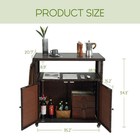 Villeston Wicker Outdoor Bar Cart  Brown