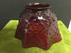 Antique Cranberry Hobnail Glass 8 5  X 3  Wide Fitters Ruffled Oil Lamp Shade
