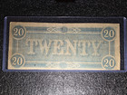 1864 Twenty Dollar  20 Confederate States Of America Civil War Era Note Id cn120