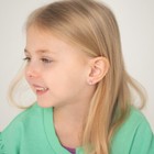 14k Yellow Gold Colorful Cupcake Screw Back Earrings For Toddlers   Young Girls