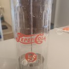 Pepsi Vintage Pepsi-cola 5   Clear Glass Soda Fountain Syrup Dispenser Metal Lid
