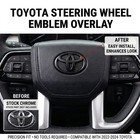1x 3d Blackout Steering Wheel Overlay For Tacoma Tundra Corolla Camry Highlander