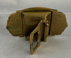Vintage Brass   Enamel Jostens Belt Buckle H High School Orange Black