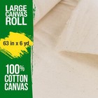 U s  Art Supply Unprimed 63  Wide X 6 Yd  18ft Long Unstretched Canvas Roll  7oz