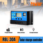 30a Solar Panel Battery Charge Controller 12v 24v Lcd Regulator Auto Dual Usb Us