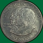 1923-s Monroe Doctrine Commemorative Almost Uncirculated Au Coin  Toning  47365