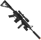 P1158d Tactical Spring Airsoft Rifle Gun Full Kit With Pistol Handgun Combo Pack
