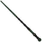 15  Hand Turned Emerald Orb Teak Wood Magic Wand Witch Wizard W  Velvet Bag