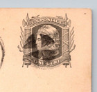 1875 Antique Ux5 Us Postal Card Lady Liberty 1c Troy Ny Cork Killer Cancellation
