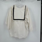 Mens Vintage Us Navy Sailor Pullover Top White Uniform Blouse Distressed