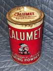 Vintage 2 1 2 Pound Size Calumet Baking Powder Tin Litho Indian Chief