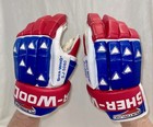  Sherwood Hockey Gloves Sj 5060 Platinum 13  Nhl Red White    Blue  Blk Tape Inc