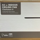 Clarkston Ii 44 In  Led Indoor Brushed Nickel Ceiling Fan With Light Kit New